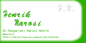 henrik marosi business card